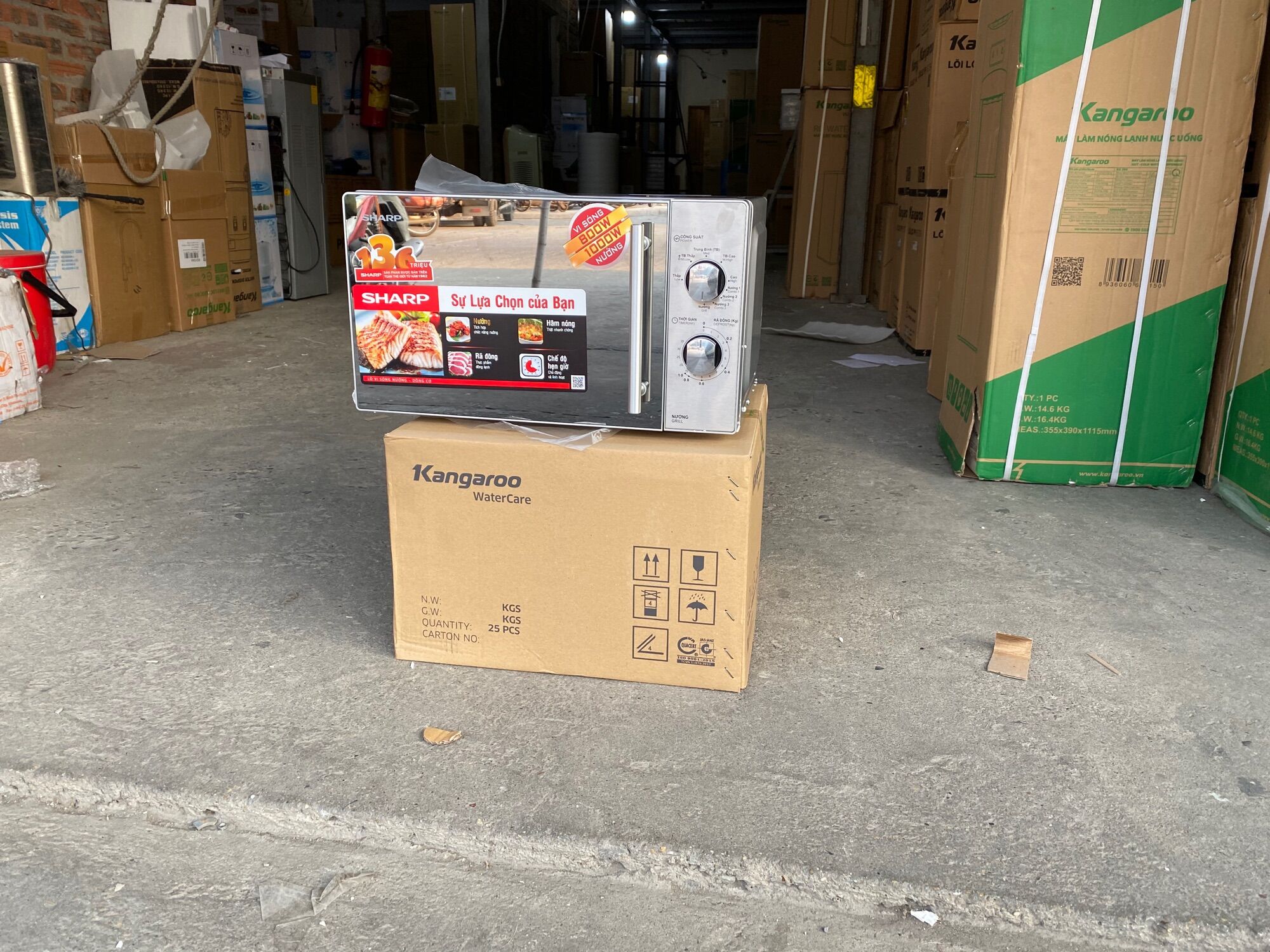 Lò Vi Sóng Cơ Có Nướng Sharp R-G227Vn-M 20 Lít