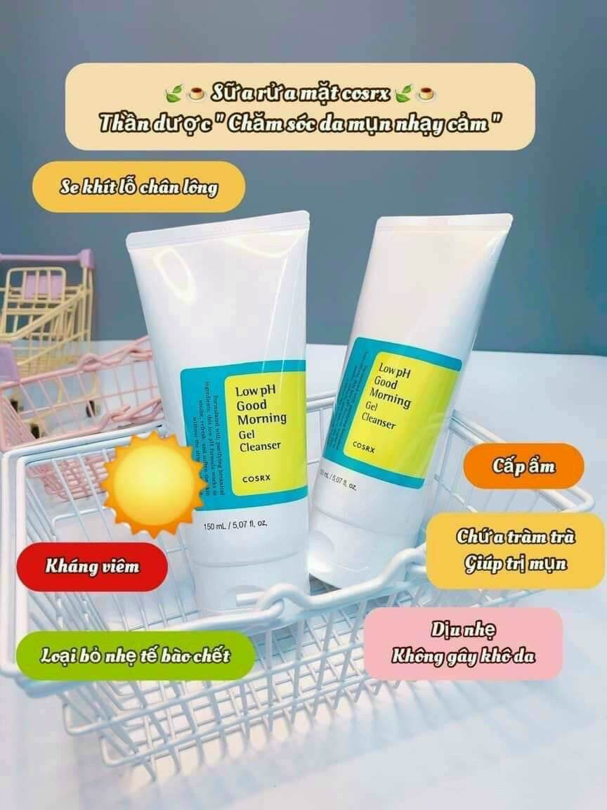 Sữa rửa mặt kềm dầu giảm mụn sạch nhờn low ph good monring 150ml