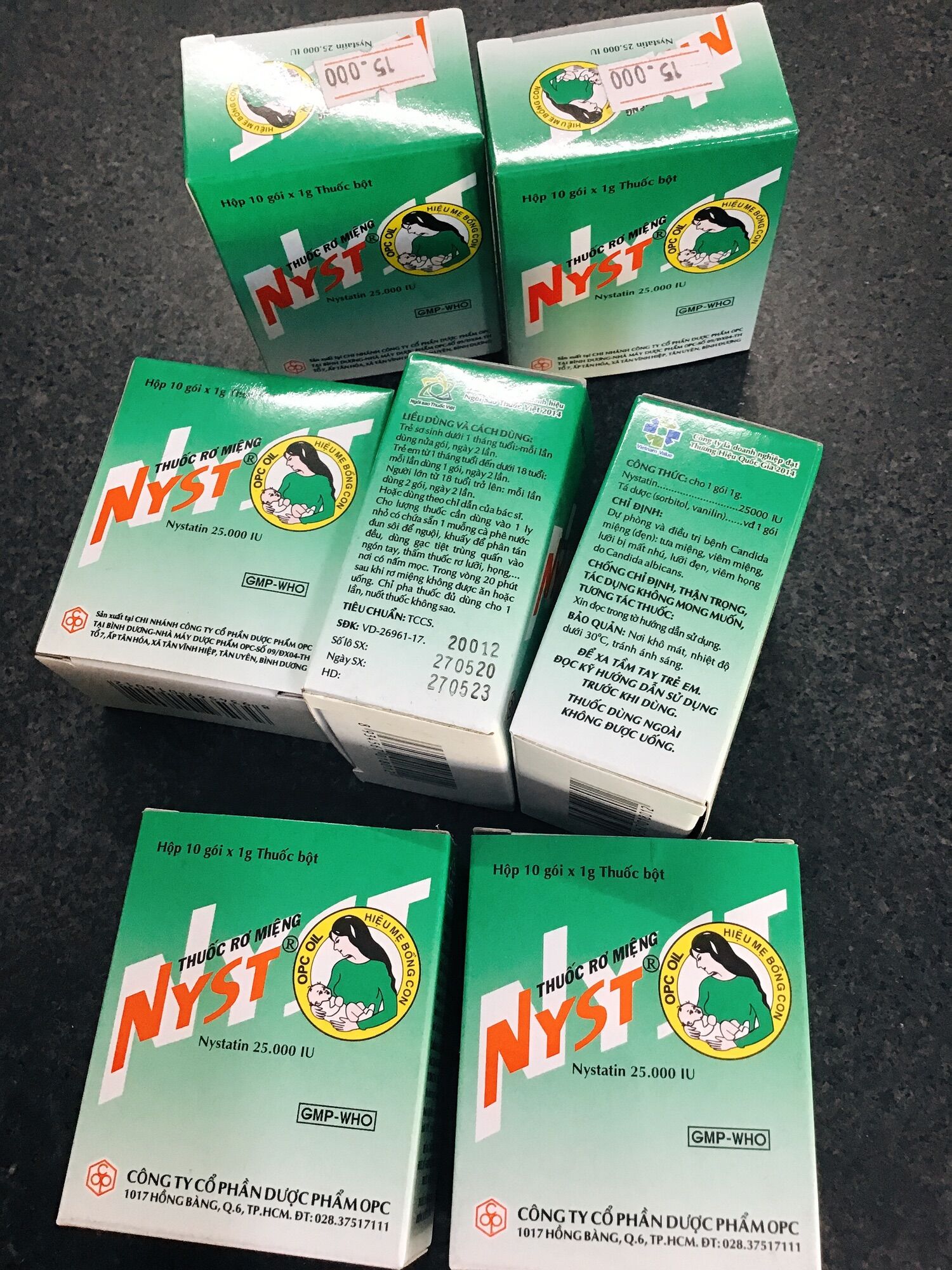 Nyst  rơ miệng cho bé (hộp 10 gói)