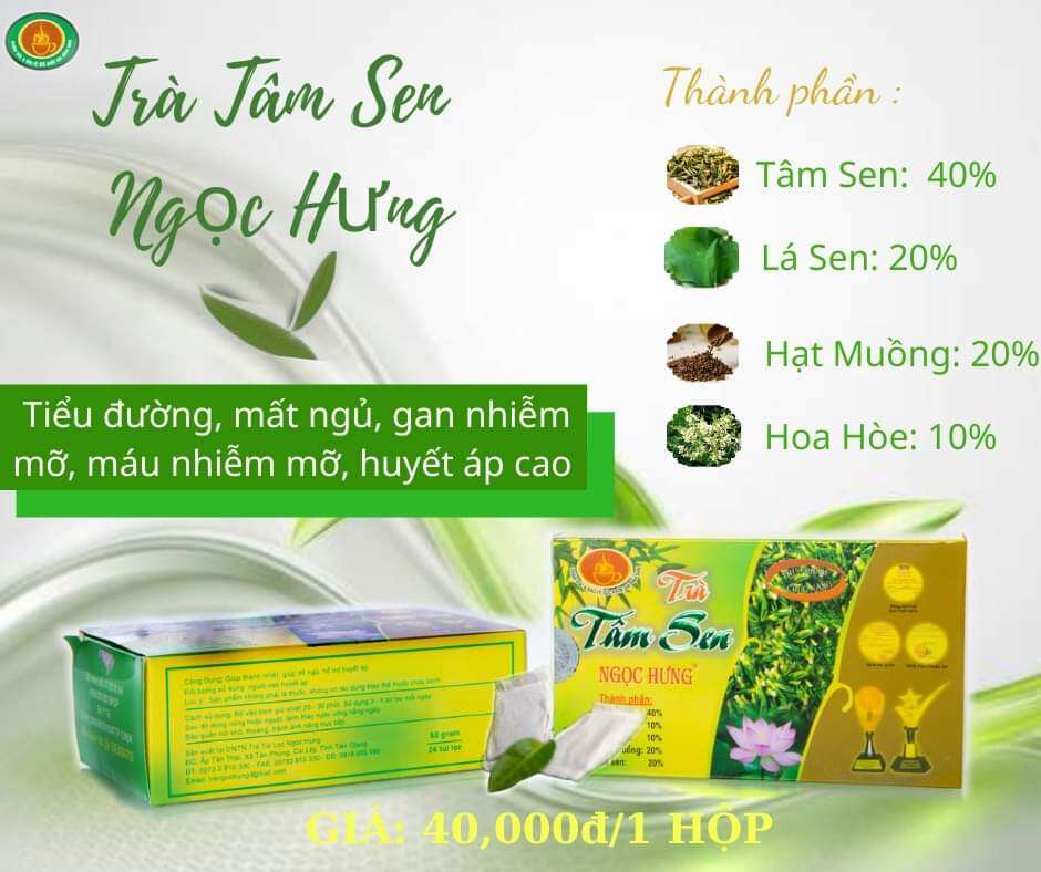 COMBO 2 HỘP TRÀ TÂM SEN NGỌC HƯNG - 100K