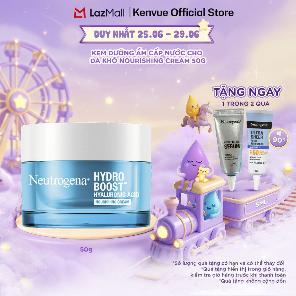 Kem dưỡng ẩm cho da khô Neutrogena® Hydro Boost Hyaluronic Acid Nourishing Cream (50g)