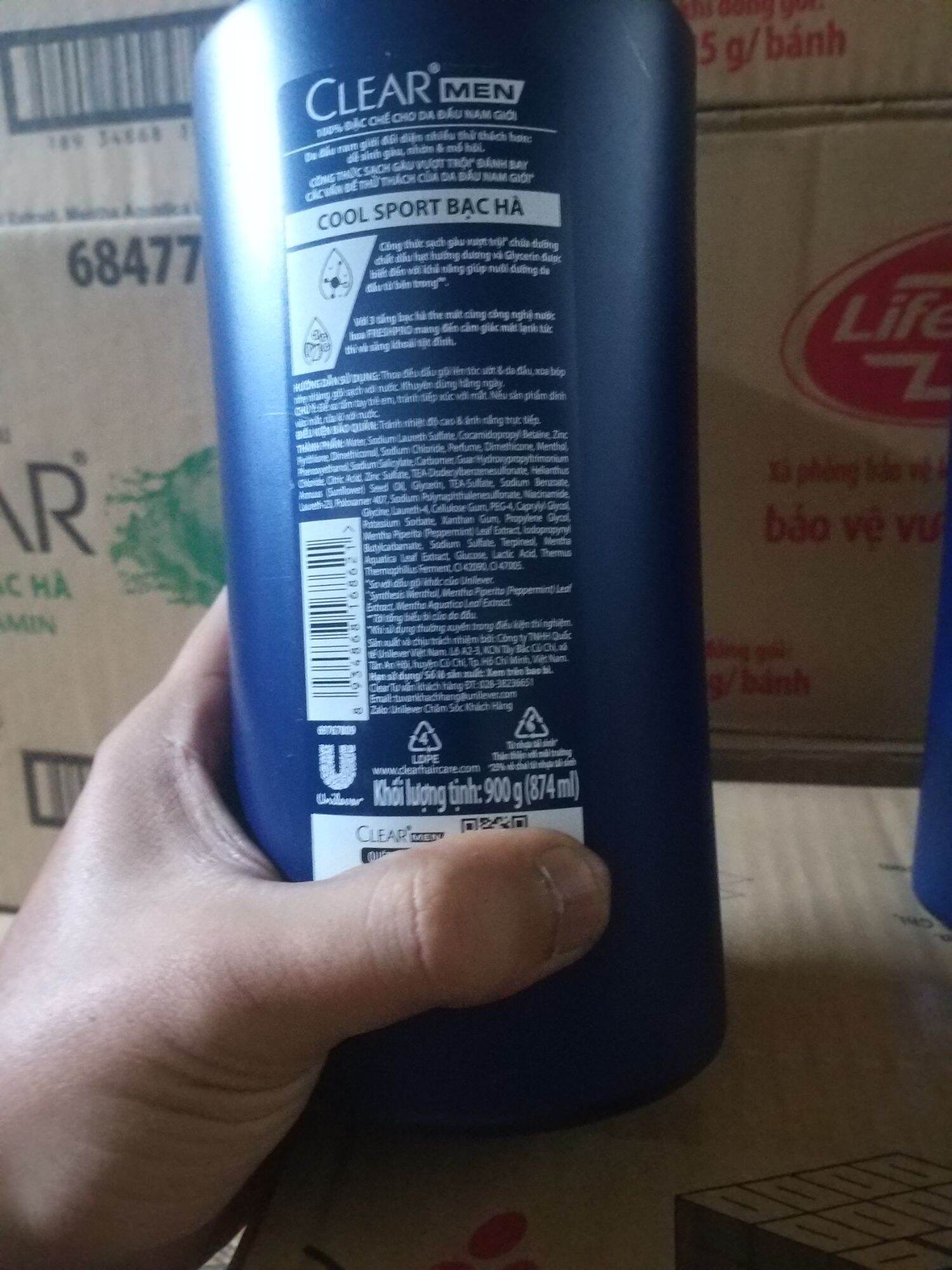 Dầu gội CLEAR MEN 900g