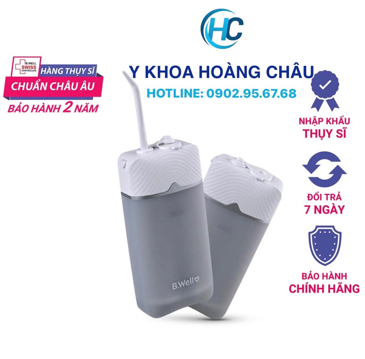 Máy tăm nước du lịch xịt vệ sinh răng miệng b.well wi-913