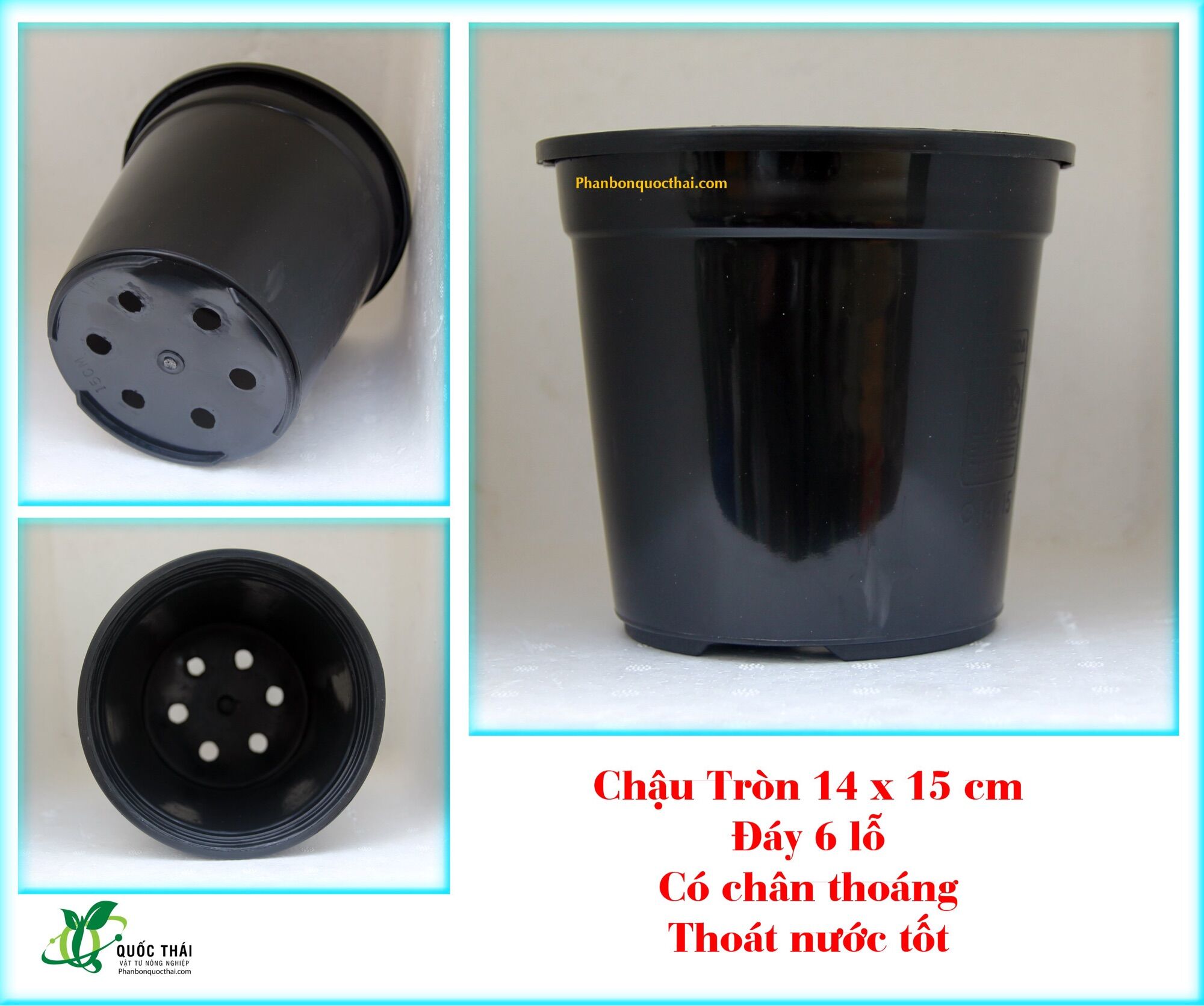Chậu Tròn 14 x 15 cm,chậu trồng rau,chậu trồng hoa