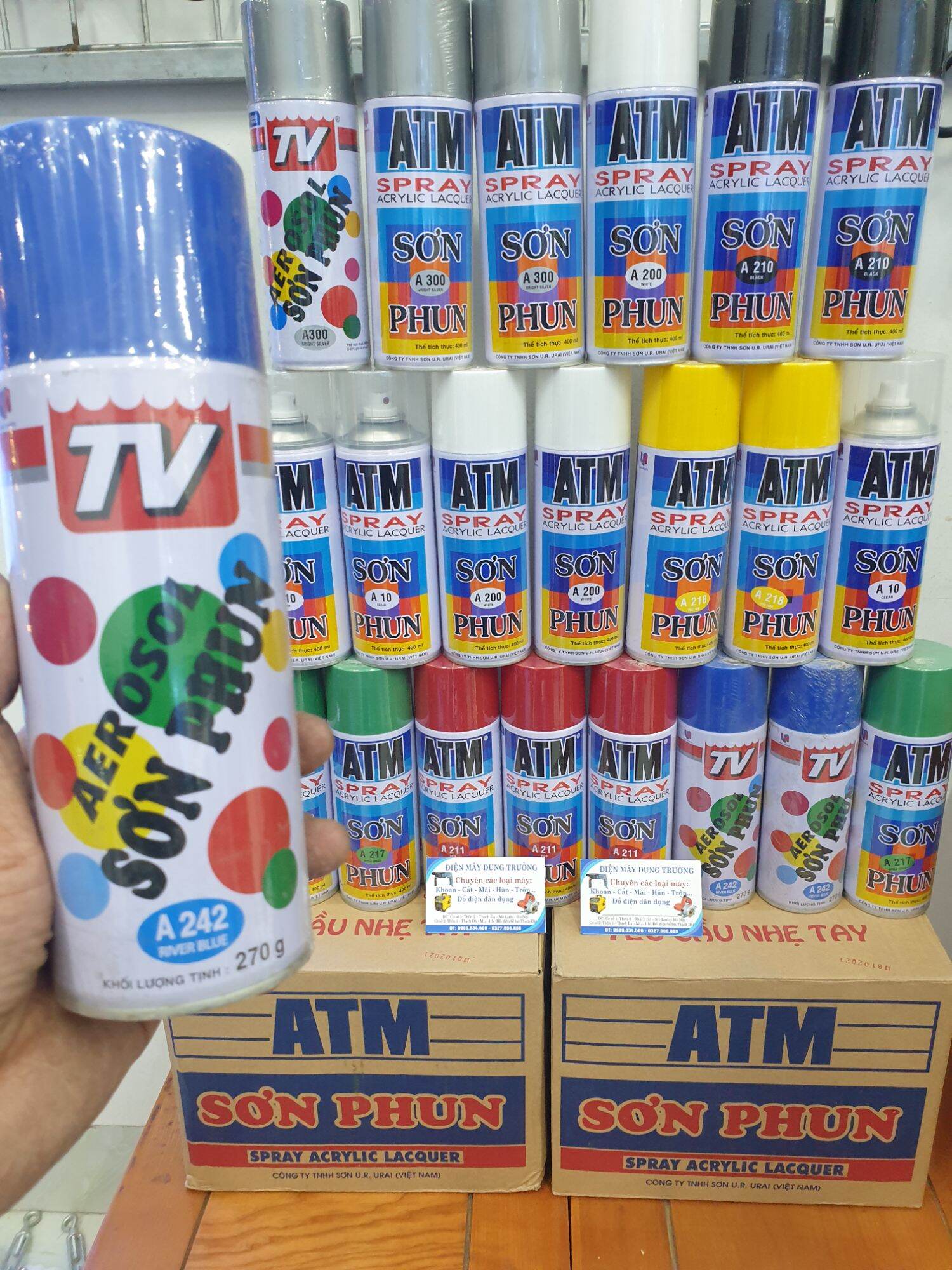 Sơn phun dạng xịt ATM ,TV các màu
