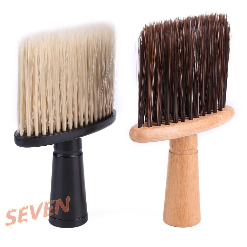 Chổi Phủi Tóc Barber Cán Gỗ Loại Tốt, Cây Phủi Tóc Lông Mềm Phủi Siêu Sạch Tóc. (Ảnh thật)