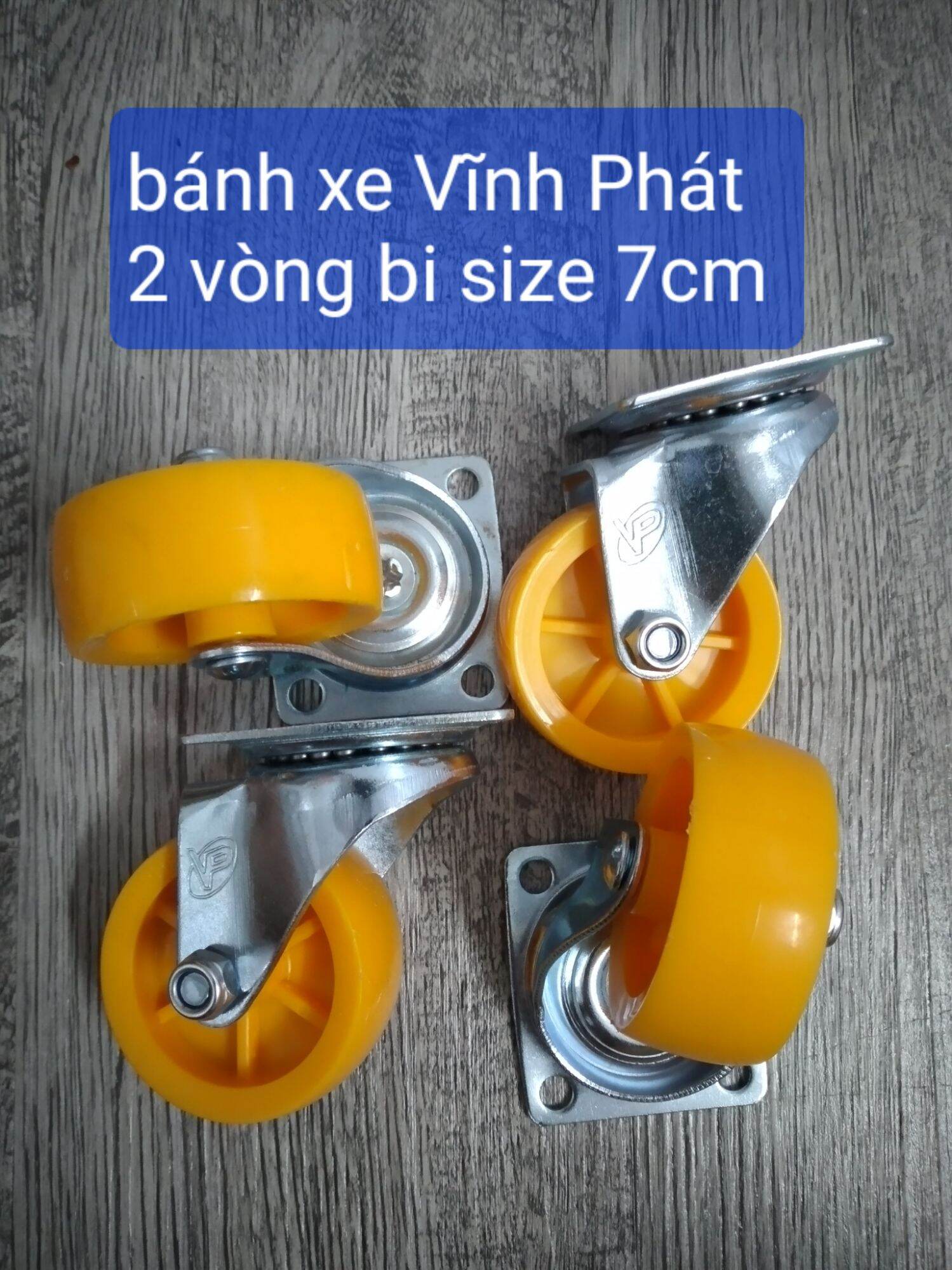 Bánh xe Vĩnh Phát, size 7cm loại 2 vòng bi