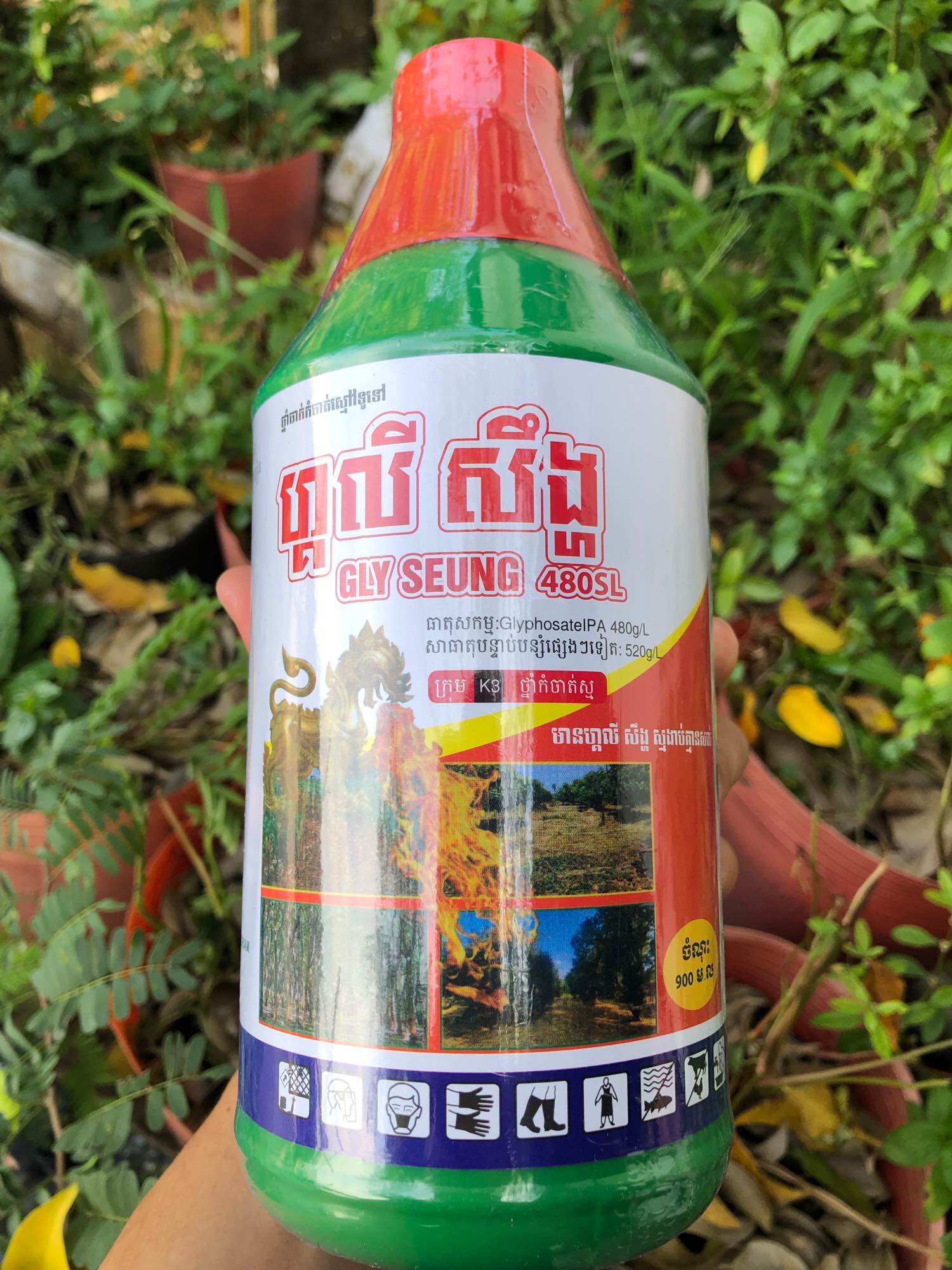 Thuốc Trừ Cỏ Lưu Dẫn Glyphosat 480SL - Hàng Nhập Campuchia - Lưu Dẫn Cực Mạnh-Diệt Cỏ Tận Gốc.