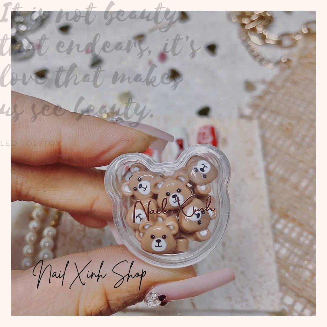 [Mới] Charm gấu siêu cute trang trí nail