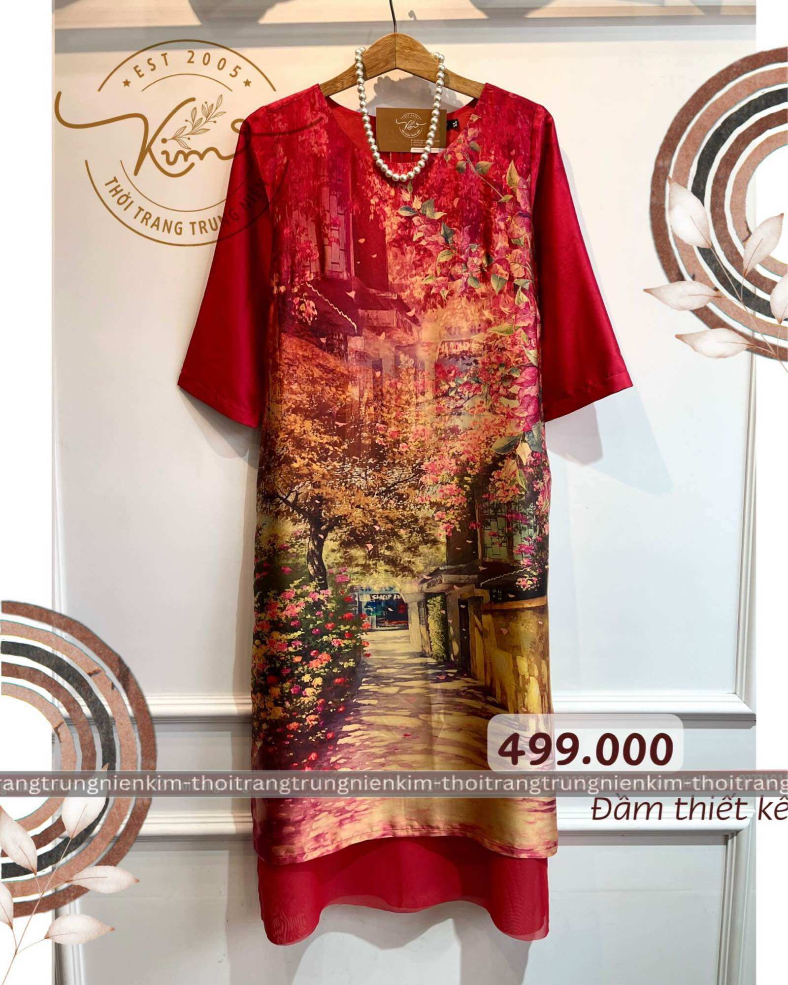 Đầm lụa thiết kế sang trọng