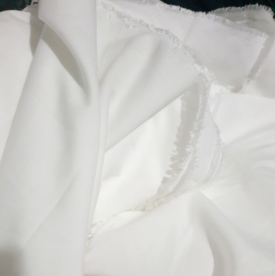 Vải kate trắng sữa may áo công sở, đồng phục học sinh, vải shop cắt mét liền