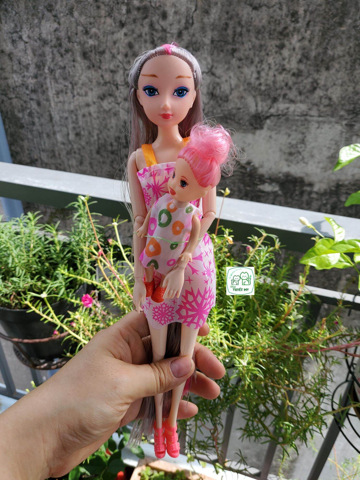 Bộ 2 búp bê mẹ con gia đình hạnh phúc