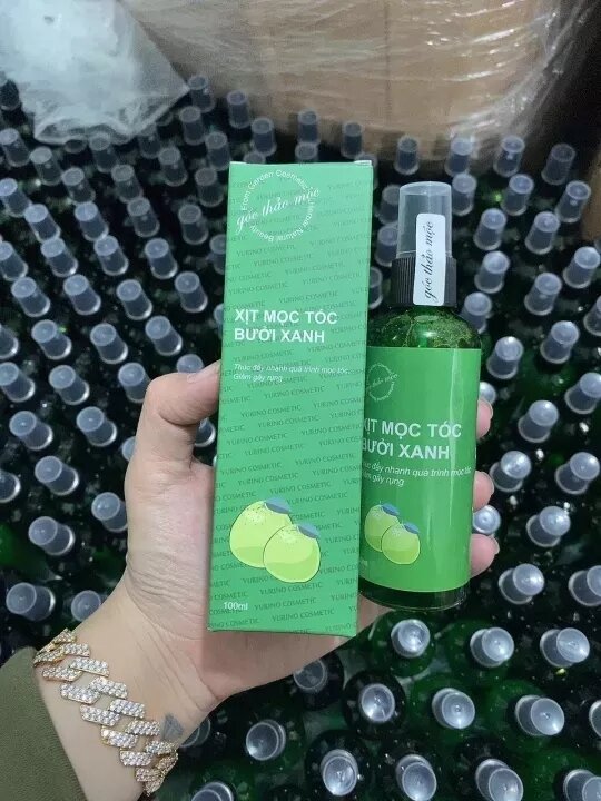 XỊT MỌC TÓC BƯỞI XANH _100ml [mẫu mới xịn]