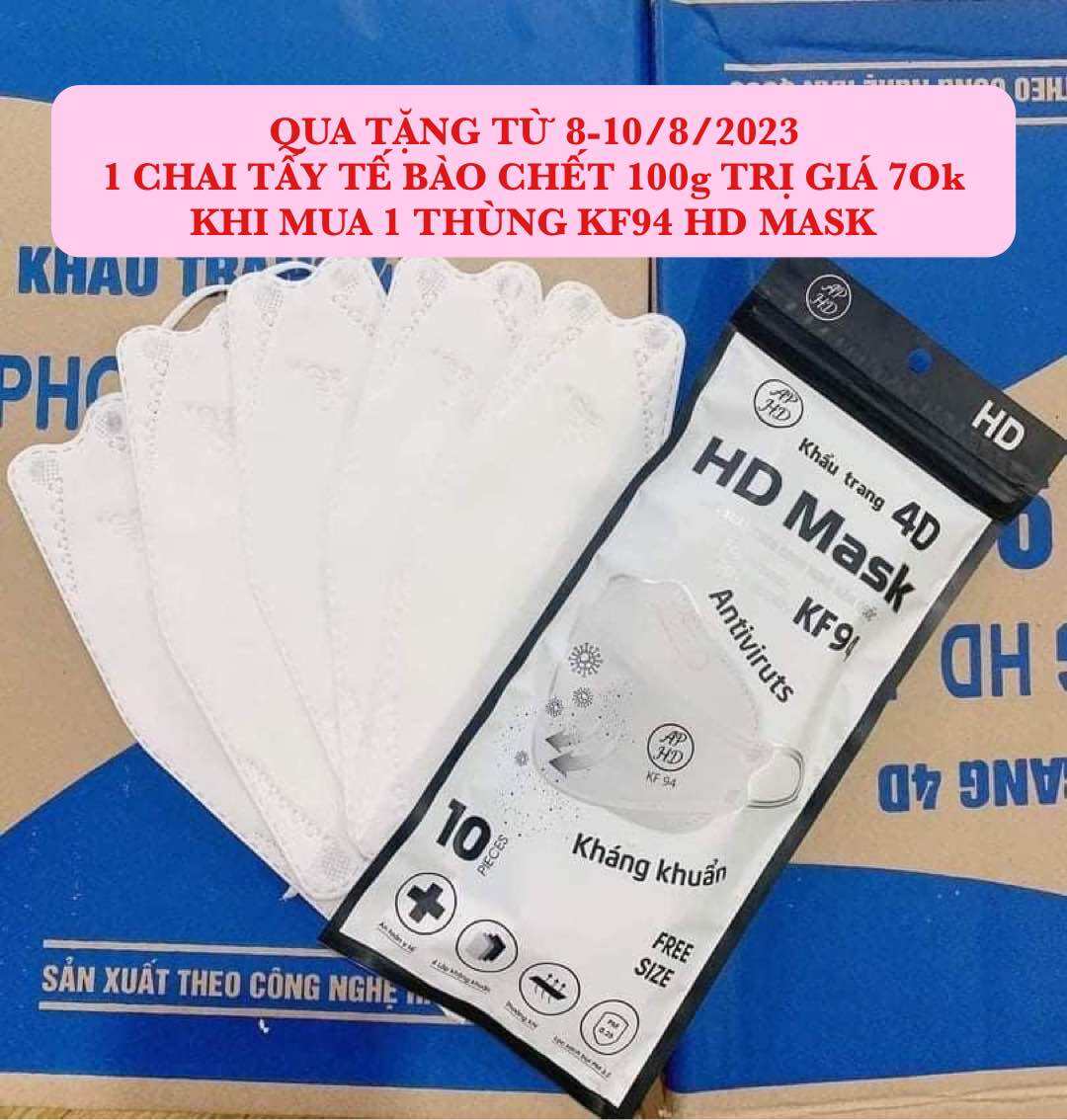 HOÀN TIỀN 15% - THÙNG 300C KHẨU TRANG KF94 HIỆU HD MASK CHÍNH HÃNG ĐỦ MÀU SẮC