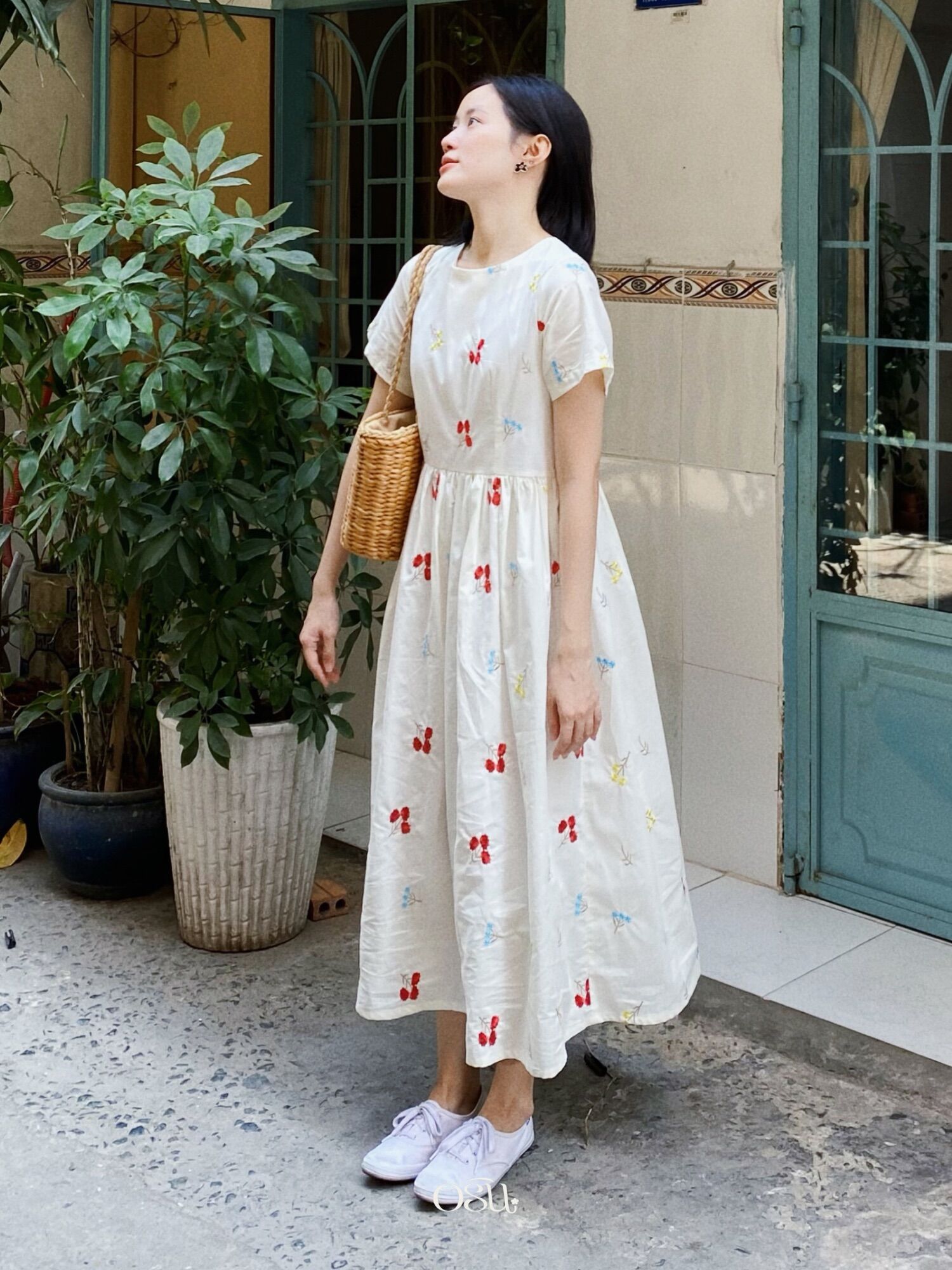 NAO - Đầm babydoll basic cổ tròn - osu