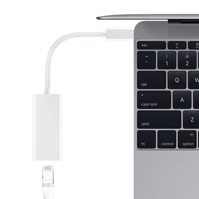 Cáp chuyển đổi USB-C/Type-C sang RJ45 Ethernet LAN thích hợp cho laptop Apple & Type C