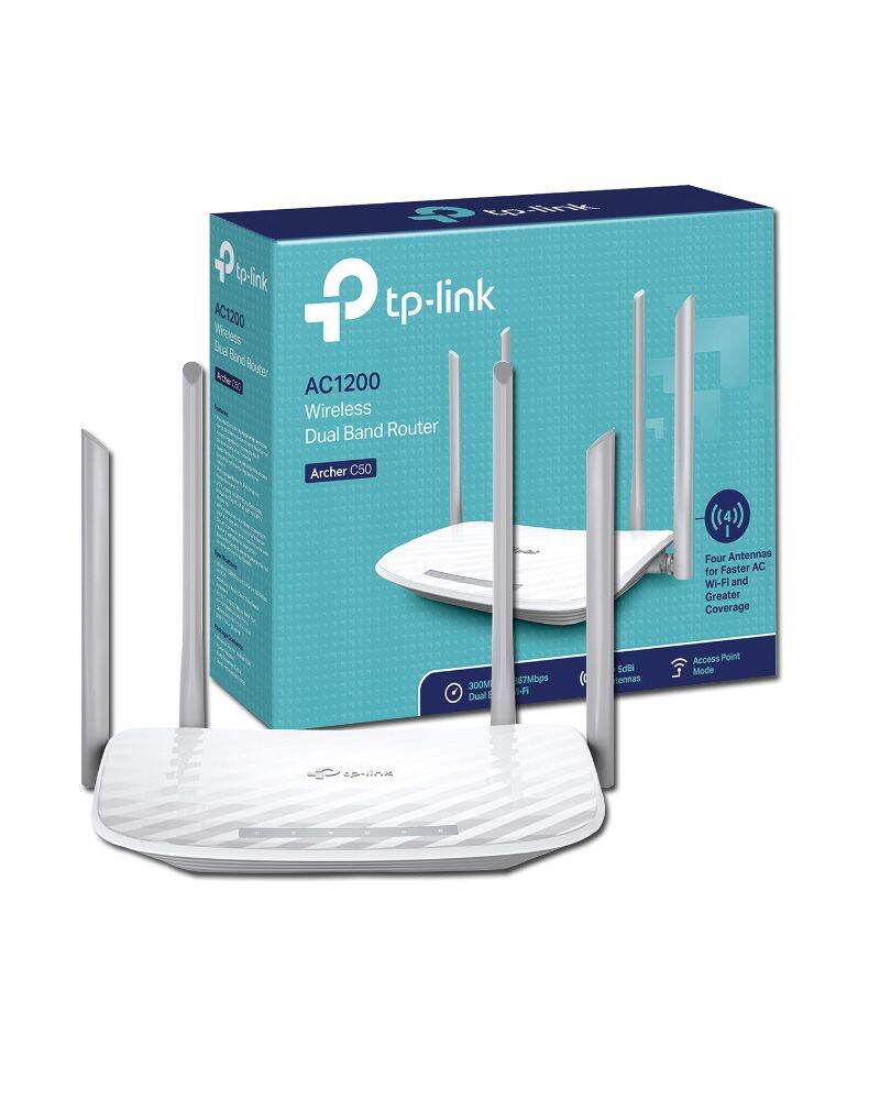 Bảng giá Router wifi TP-Link Archer C50 - Bộ phát wifi băng tầng kép Ac 1200Mbps bảo hành 24 tháng chính hãng Phong Vũ