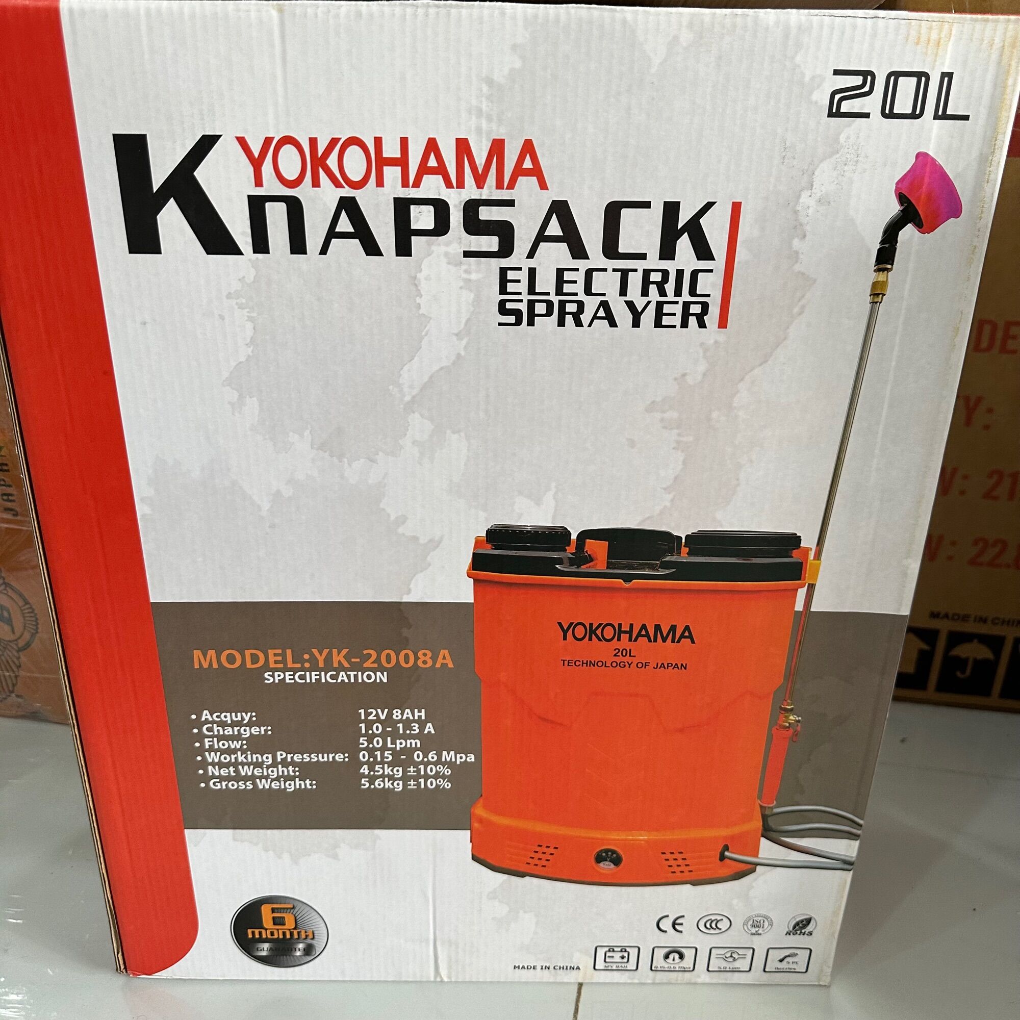 Bình Xịt Điện, Bình Phun Thuốc YOKOHAMA 20L 1 Bơm