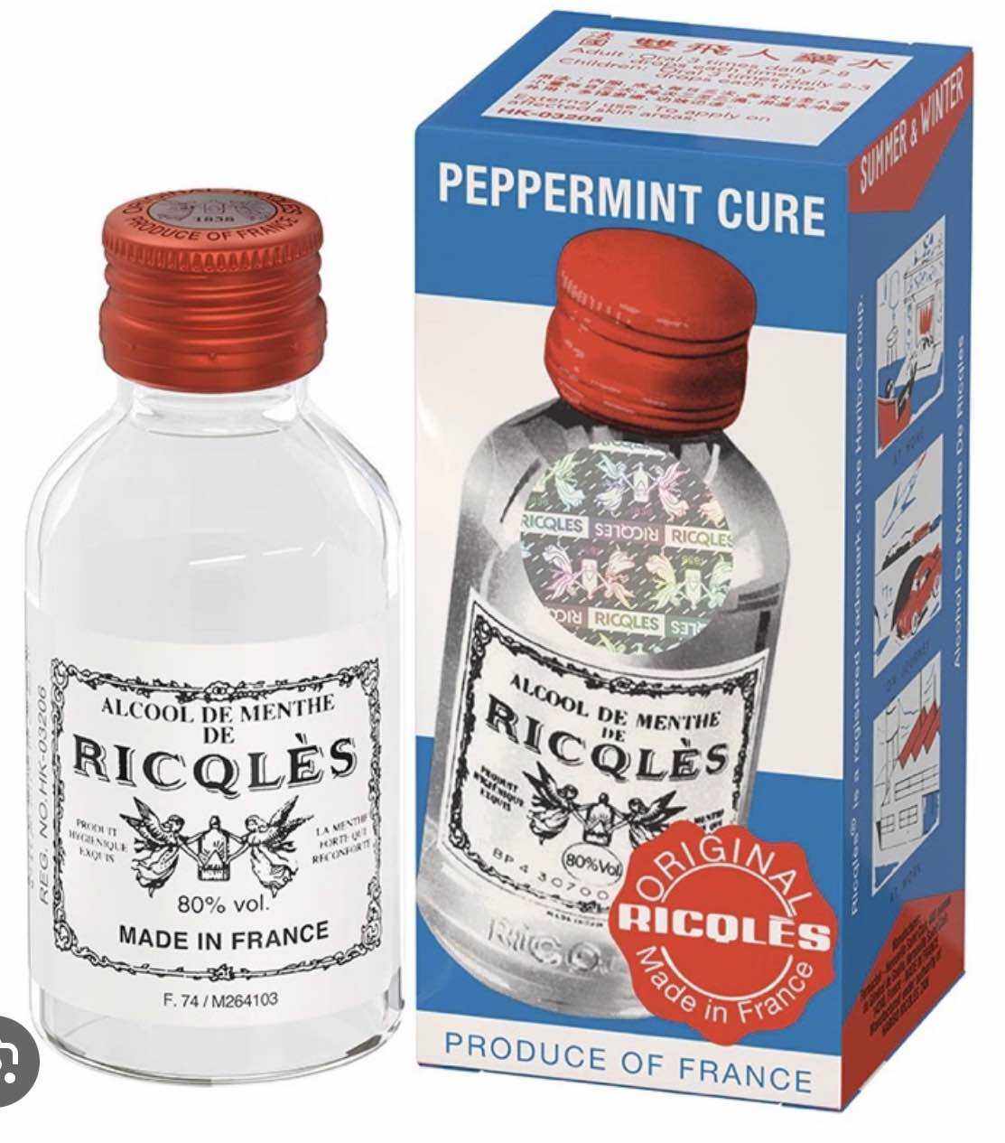 Dầu thoa massage Alcool de menthe Ricqles , dầu bạc hà Pháp Alcool De Menthe