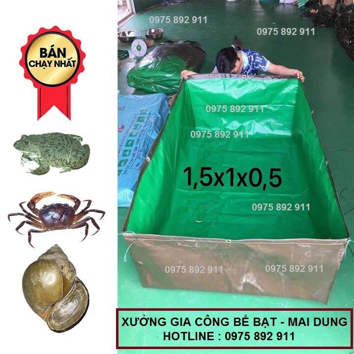 Bể bạt ươm ốc ếch cá lươn 1,5x1x0,5 - loại korea