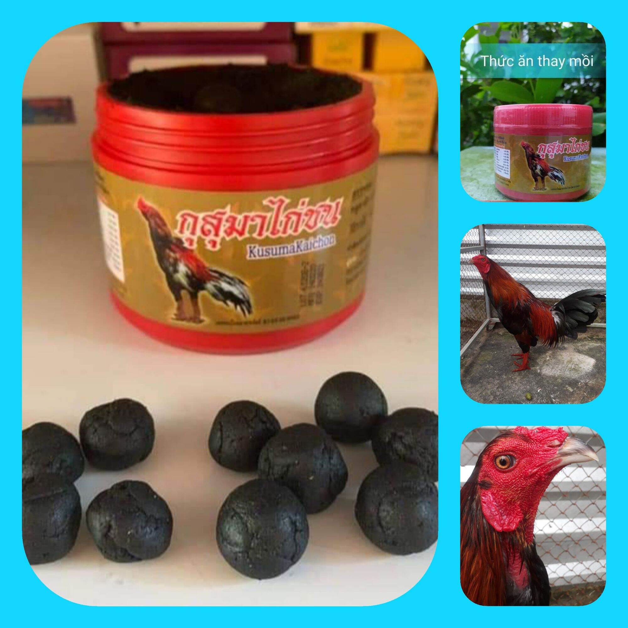 KASUMAKAICHON ( 600 Gram ) DINH DƯỠNG GÀ ĐÁ THÁI LAN --- MỒI CHO GÀ ĐÁ - THAY THẾ MỒI TƯƠI - Hủ 600g