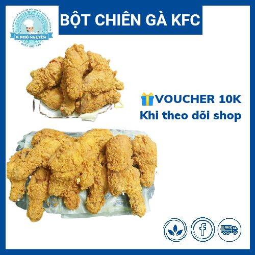 3 set Bột chiên gà KFC chuẩn vị tặng kèm bột hành tỏi. Bột chiên gà giòn chuẩn bị kfc làm tại nhà, kết hợp thịt bò, lợn, tôm, cá, mực....