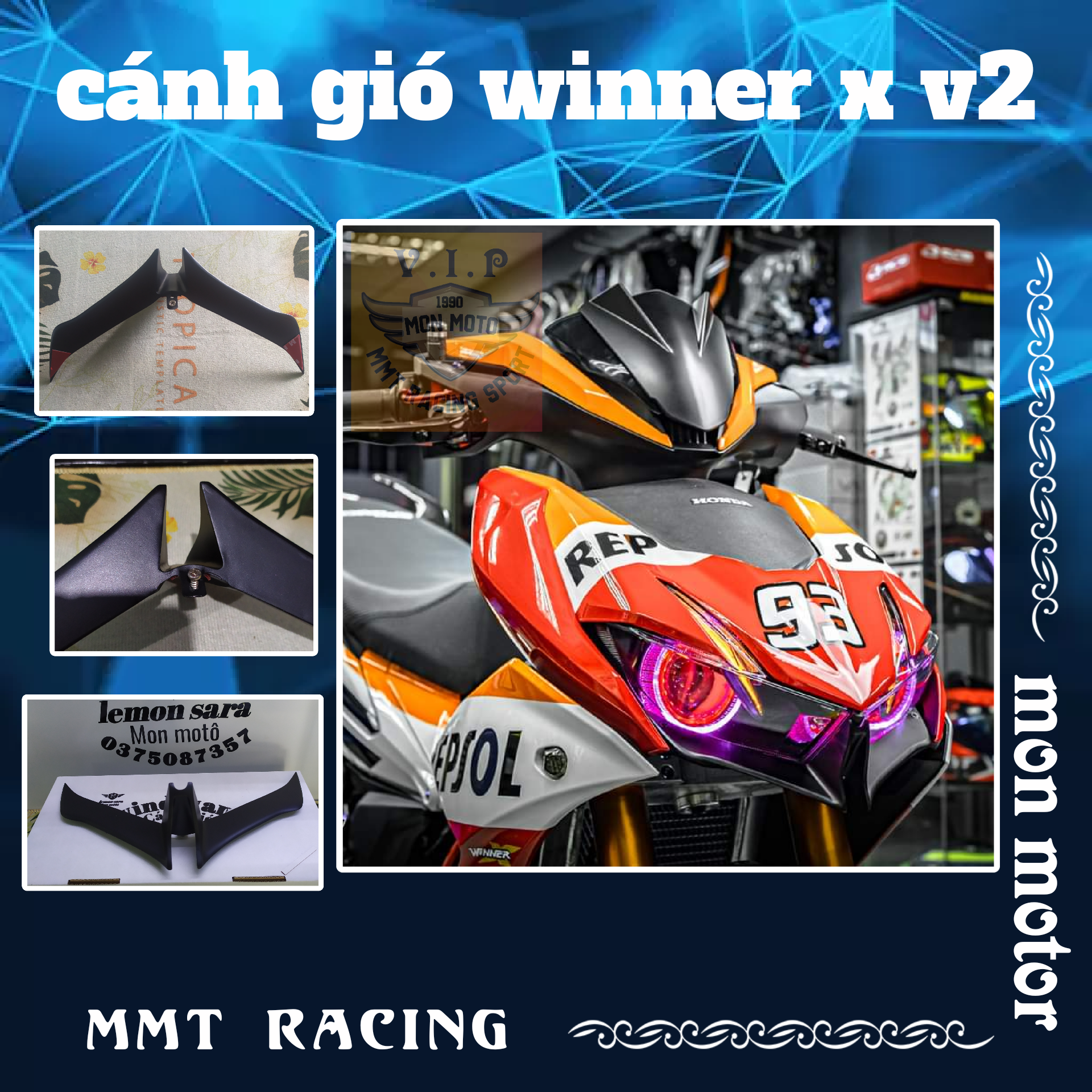 Cánh gió winner x v2 kiểu cbr 250rr