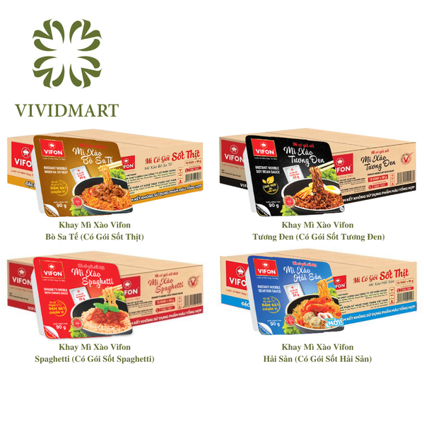 - vifon - mì khay vifon mì xào 4 vị: hải sản, spaghetti, bò sa tế, tương đen - - mì xào khay vifon - vifon khay mì xào