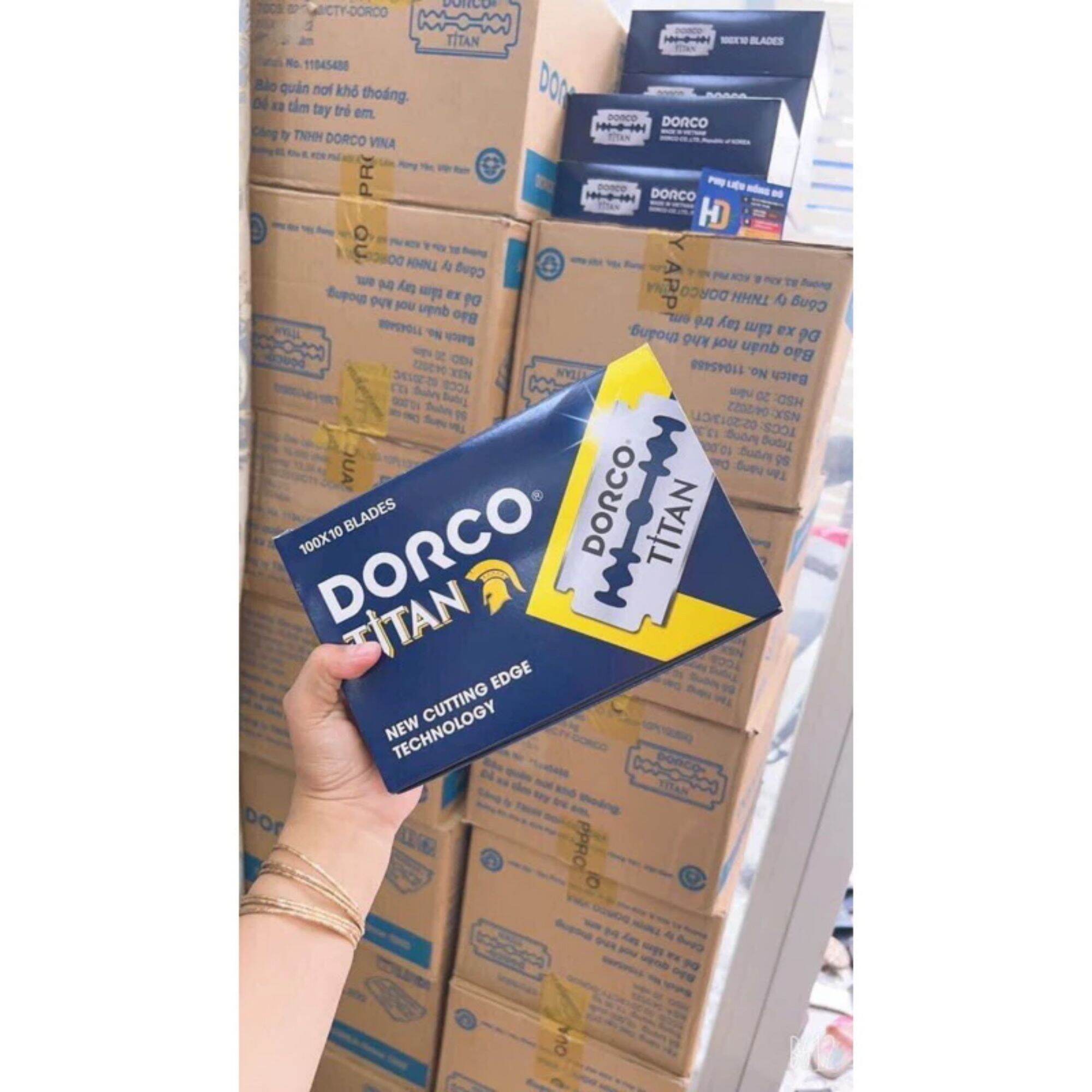 Lưỡi lam Dorco titan 1 hộp 100 lưỡi