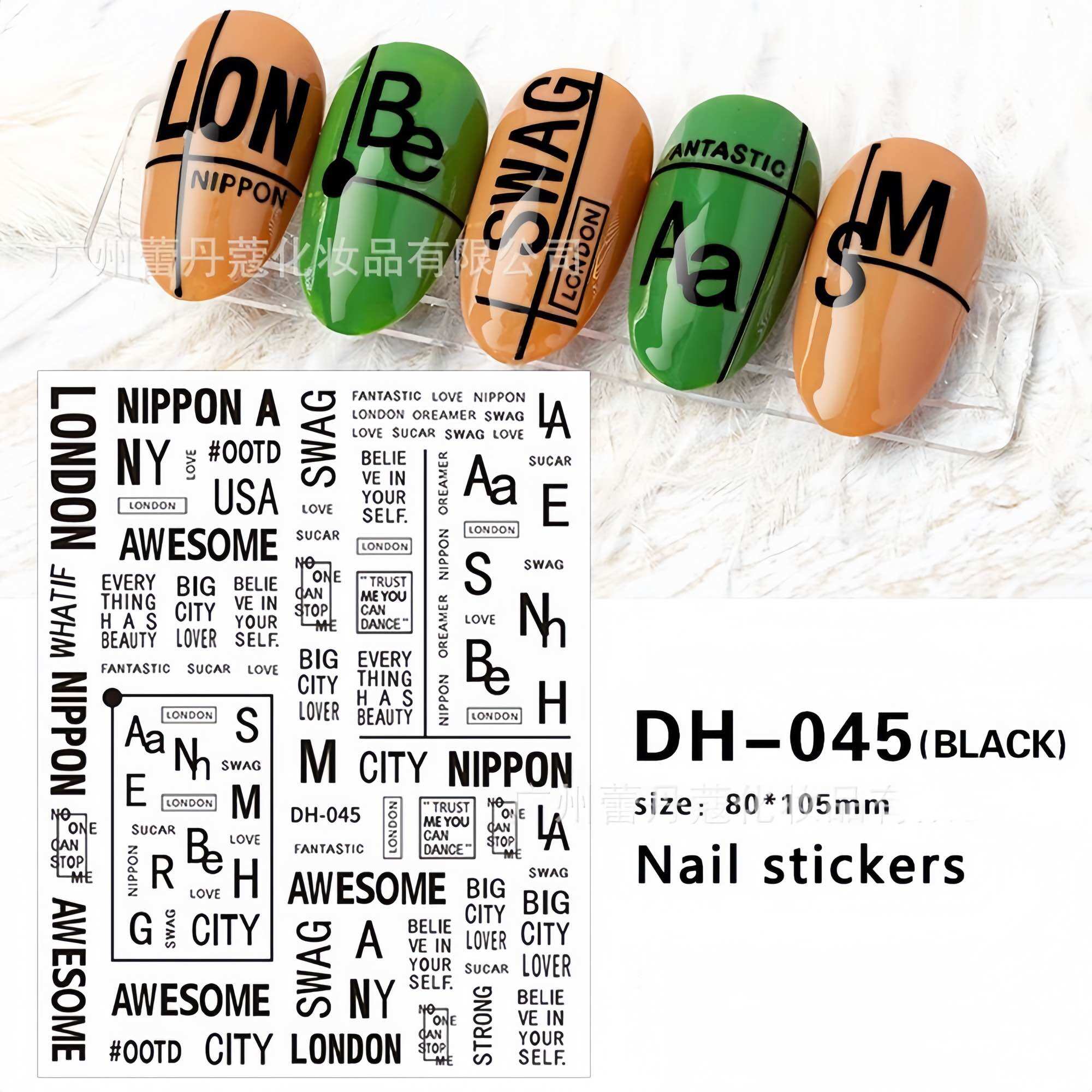 Sticker hoạt hình cô gái dán móng tay đủ kiểu