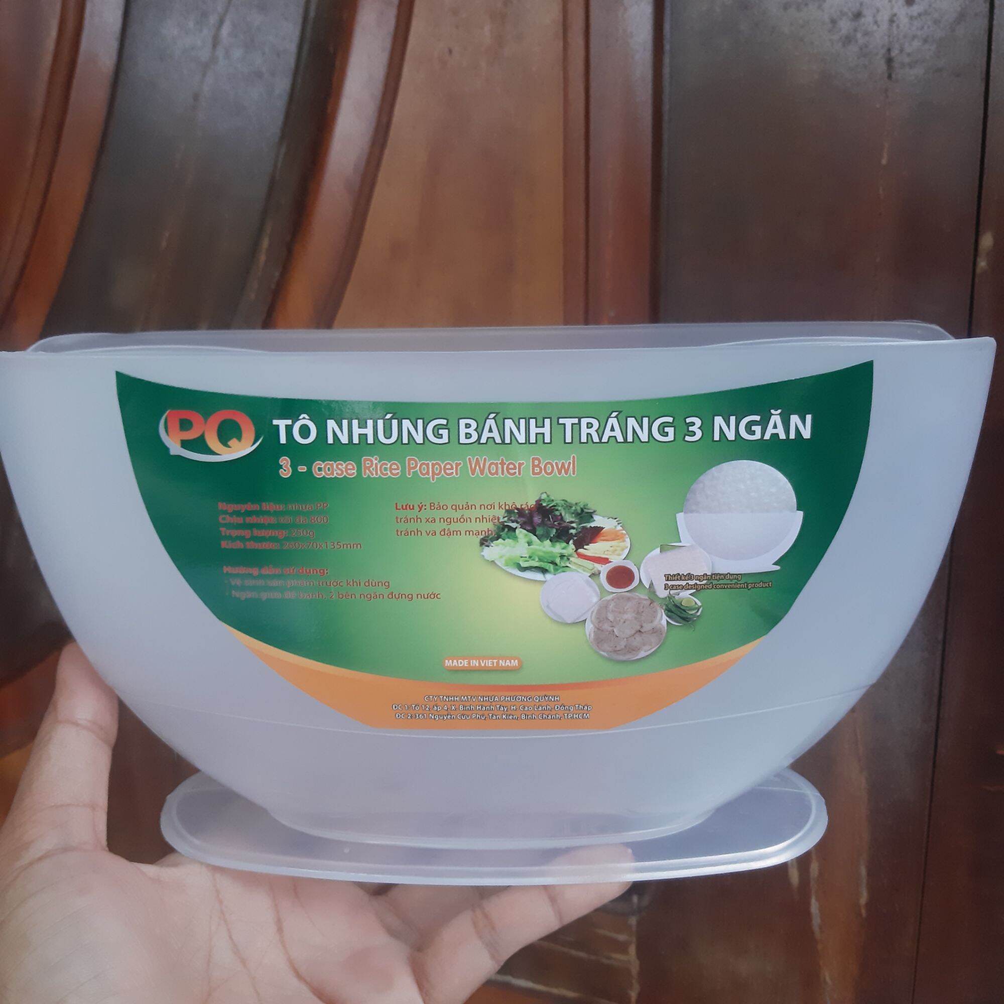 Tô nhúng bánh tráng 3 ngăn