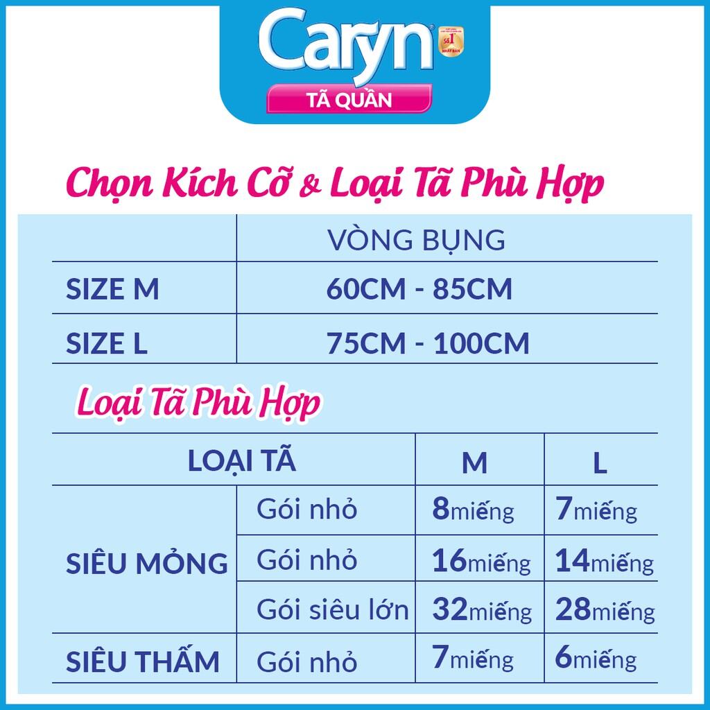Tã quần người lớn Caryn M16;L14