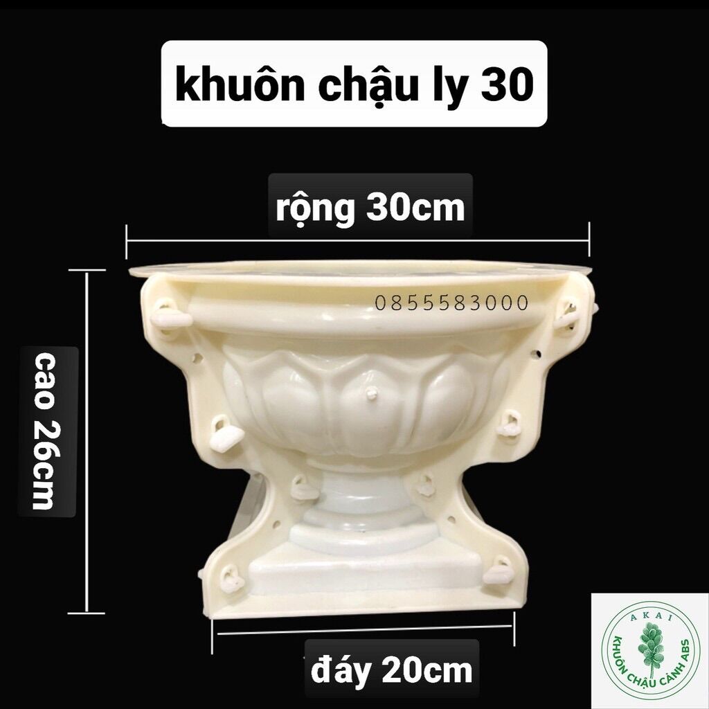 Khuôn đúc chậu cảnh ly 25-30 ( khuôn chậu ABS có lòng trong)