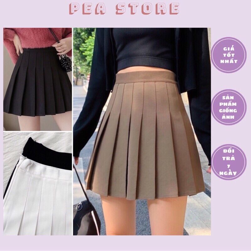 Chân váy tennis ngắn xếp li hàng Quảng Châu Pea Store.