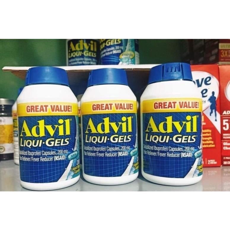 Hộp 200 viên uống Advil_liqui_gels của Mỹ