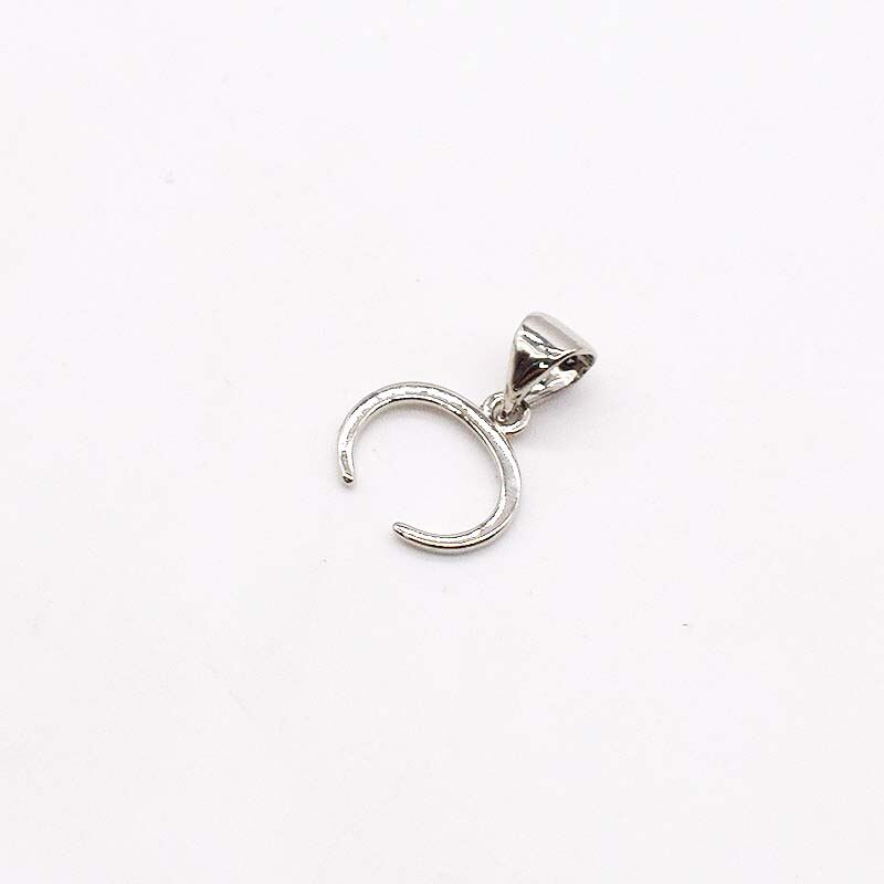 925 Half Silver Pendant Clasps DIY Silver Jewelry Clasps Horizontal Hole Clasps Ox Nose Clasps Sunfl
