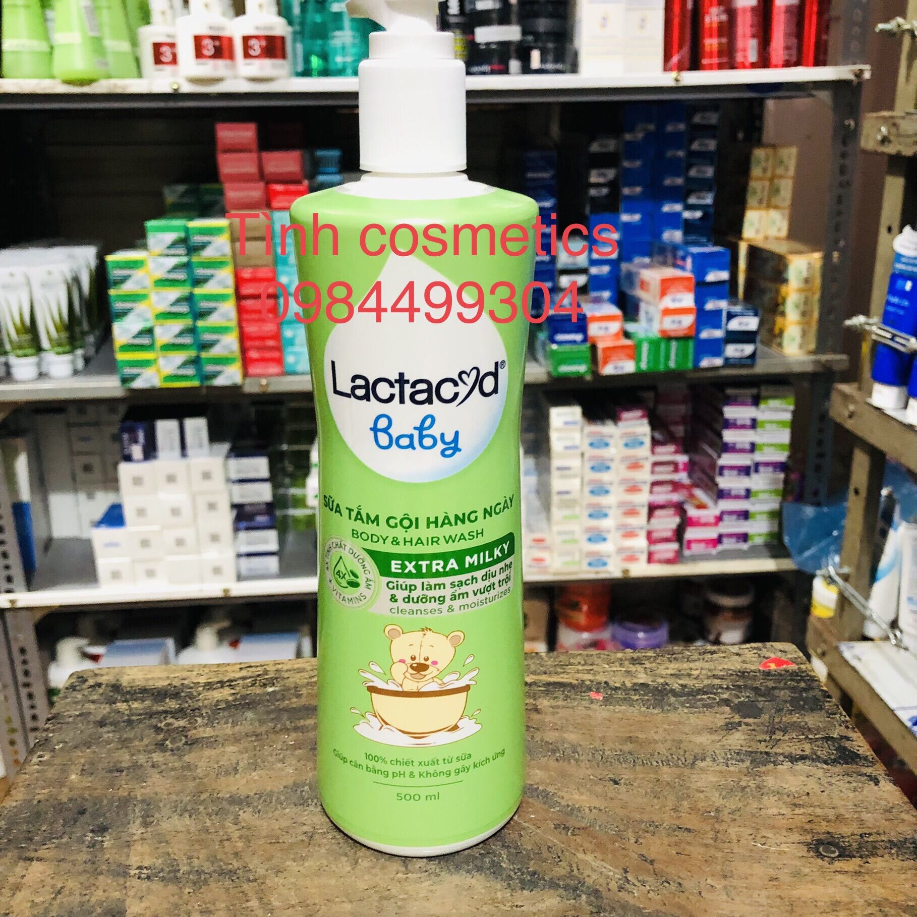 Sữa tắm gội trẻ em có Vòi Latacyd milky 500ml