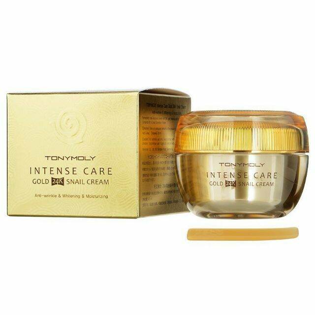 Kem dưỡng ốc sên vàng 24k giảm nám, tàn nhang Tonymoly Intense Care Gold 24k Snail Cream