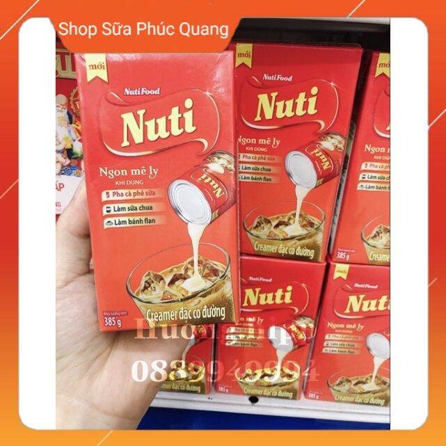 Sữa đặc Nuti có đường hộp giấy 385g