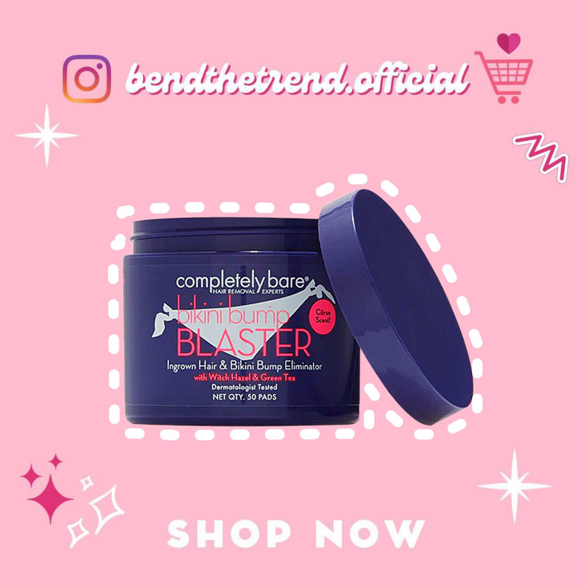 Miếng lau vệ sinh phụ nữ completely bare bikini bump blaster hộp 50 miếng