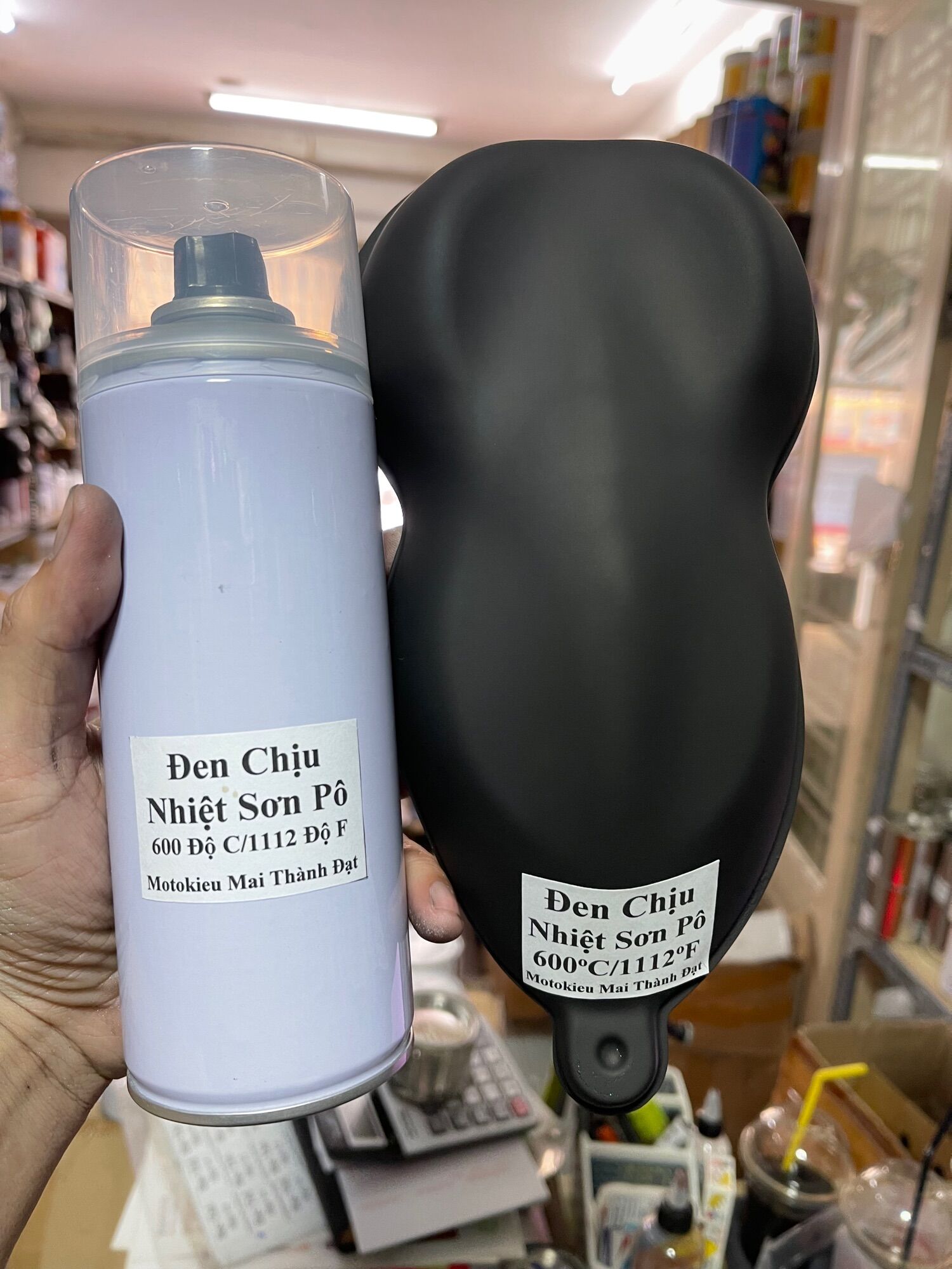 Sơn Chống Cháy Cổ Pô 600°C Sơn Trực Tiếp ( Sơn Oto Xe Máy ) Đóng Chai 400ML