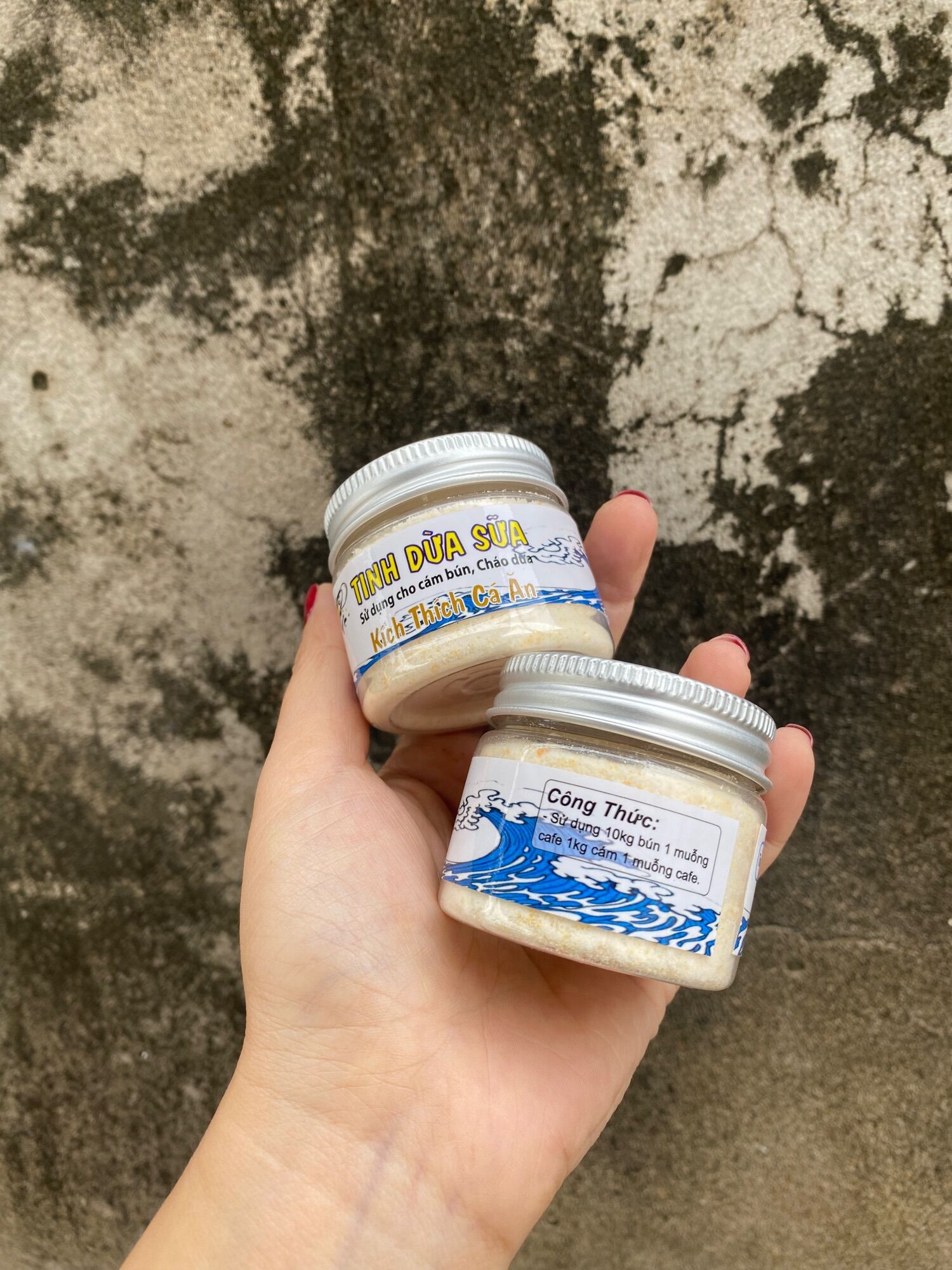 Tinh dừa sữa dùng trộn bún cám câu cá