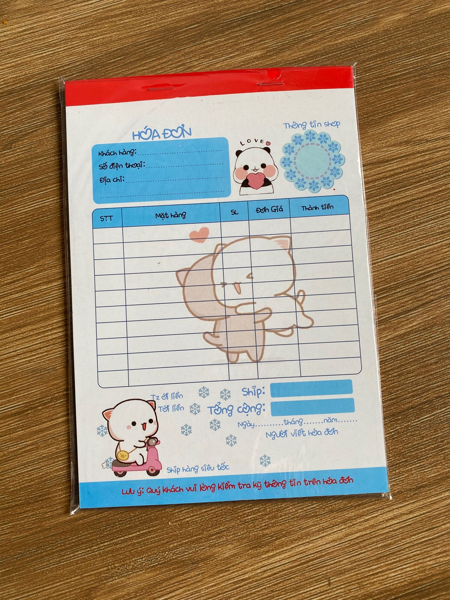 [HCM]Hoá Đơn Hoạt Hình 2Liên