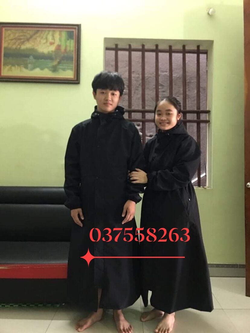 Áo mưa măng tô nam nữ 2 lớp chống thấm cao cấp
