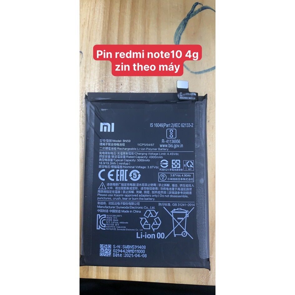 Pin redmi note 10