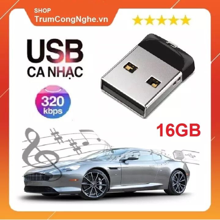 USB Ô tô 16Gb siêu nhỏ - Có sẵn nhạc số - Thỏa sức nghe nhạc trên ô tô
