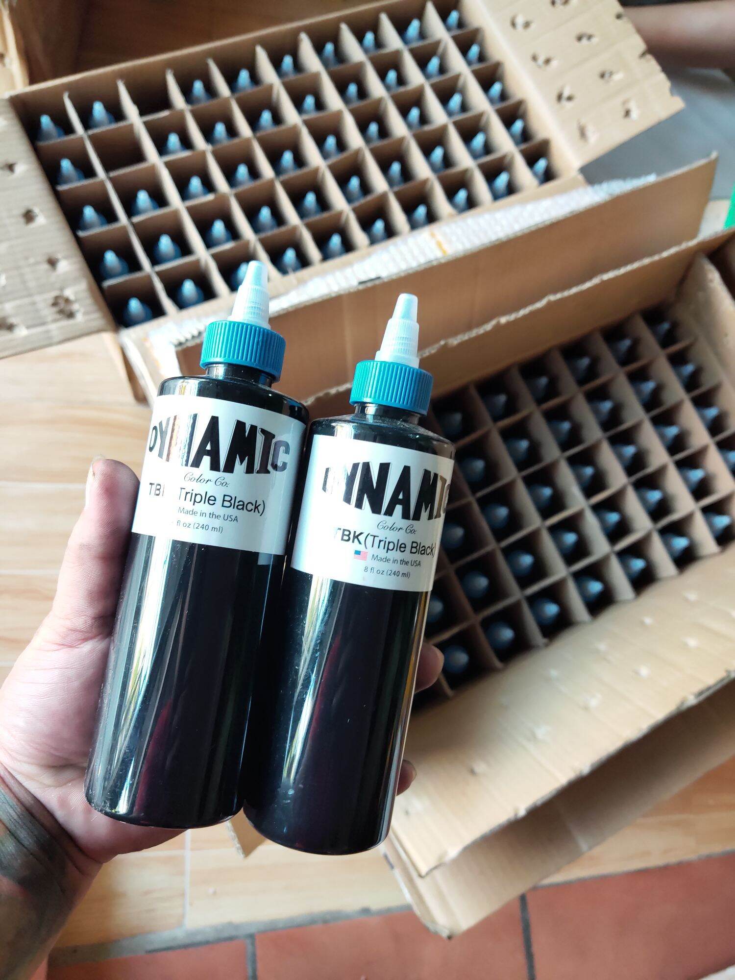 1 chai mực xăm dynamic tbk chính hãng siêu đen xăm tattoo