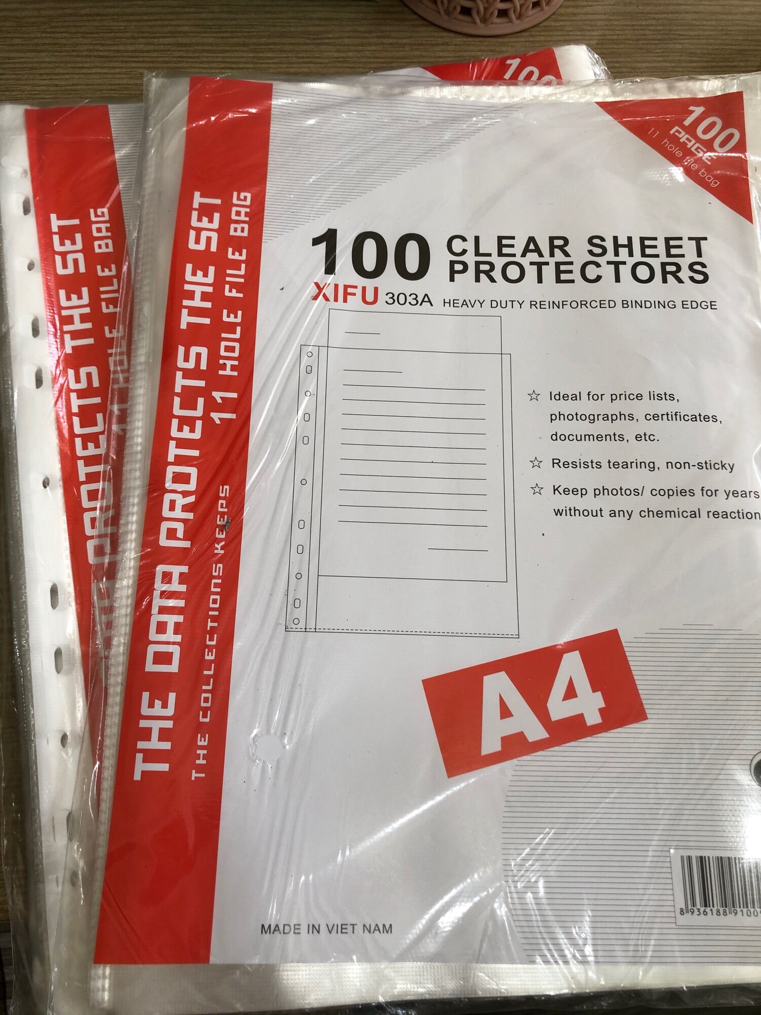 Bìa lỗ (File lỗ) 3 lạng (100 tờ)