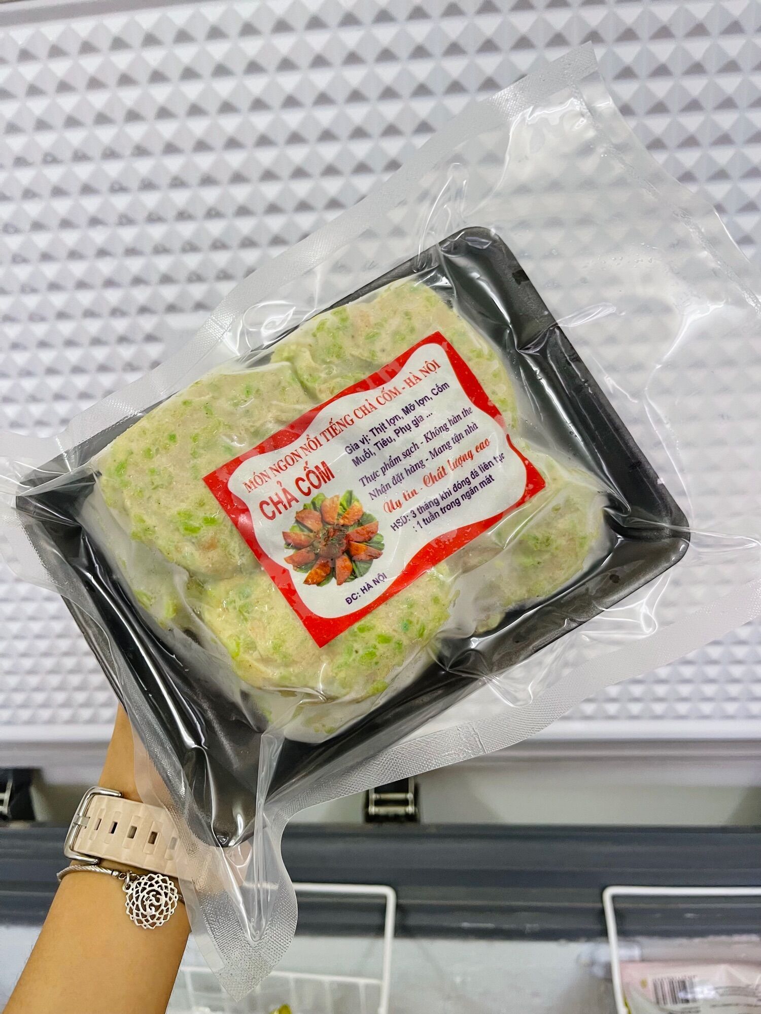 Chả cốm Hà Nội loại ngon, dai thơm không Hàn The (500g)- ship 2h Hcm - chiên, nướng, rán, bún đậu, ăn vặt, xiên que