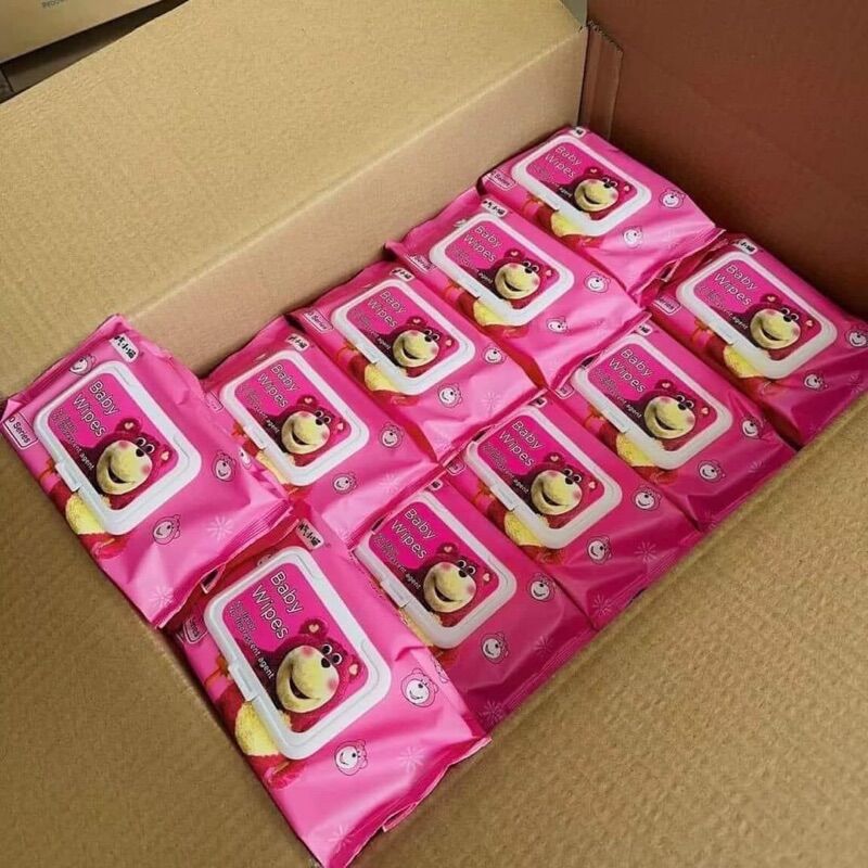 Combo 1 thùng 32 gói giấy ướt gấu dâu